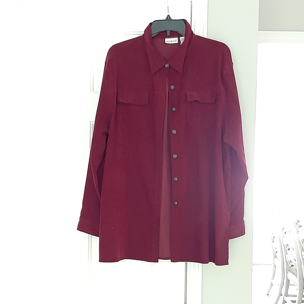 White Stag shacket button burgandy shirt.  Size XL.